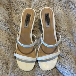 Steve Madden White Strappy Sandals